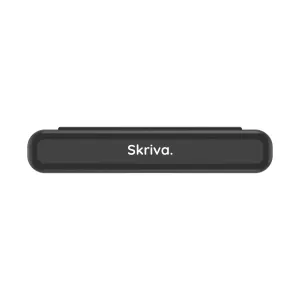 Skriva stylusfodral i svart med centrerad logotyp och rundad rektangulär design